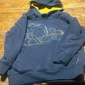John Deere Navy Blue Hoodie with Yellow Lining